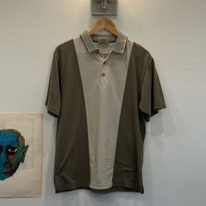 green/beige short sleeve men’s polo size medium